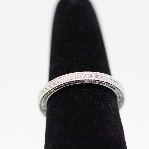 Tacori 925S Eternity Band White Topaz Ring - Picture 8 of 8